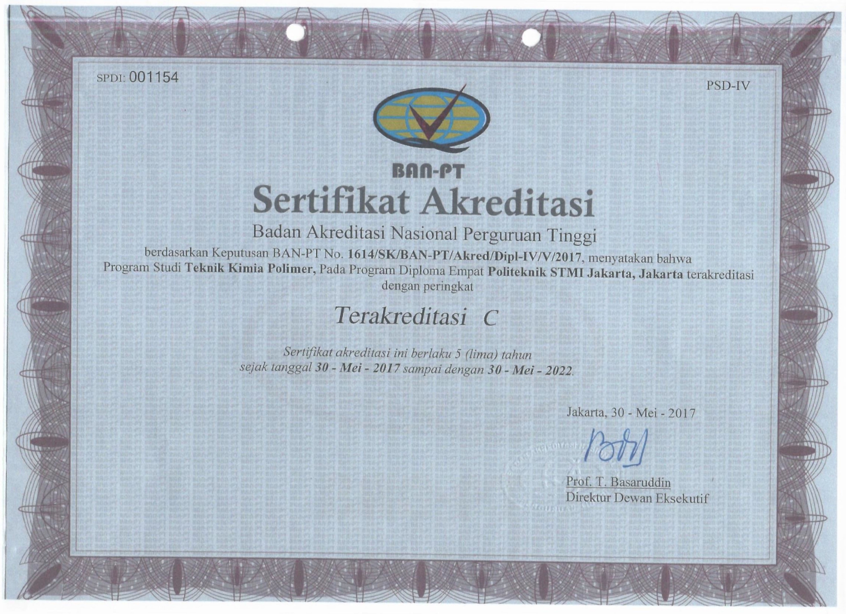 Sertifikat Akreditasi 2017–2022