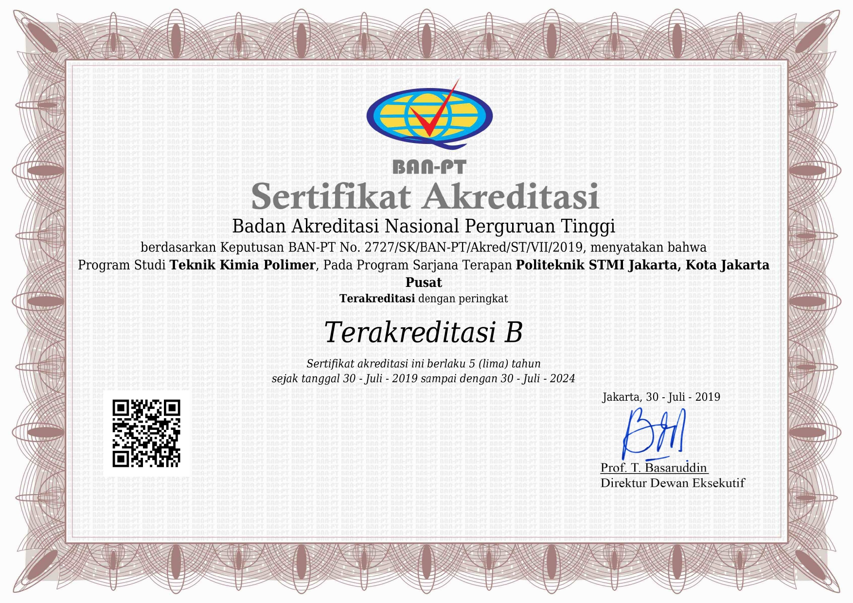 Sertifikat Akreditasi 2019–2024